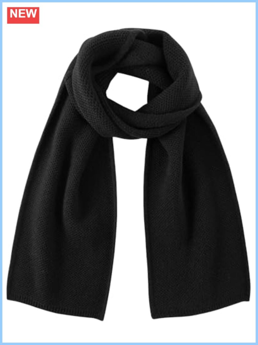Long Chunky Knit Winter Scarf Soft 100% Polyester Wrap for Cold Weather